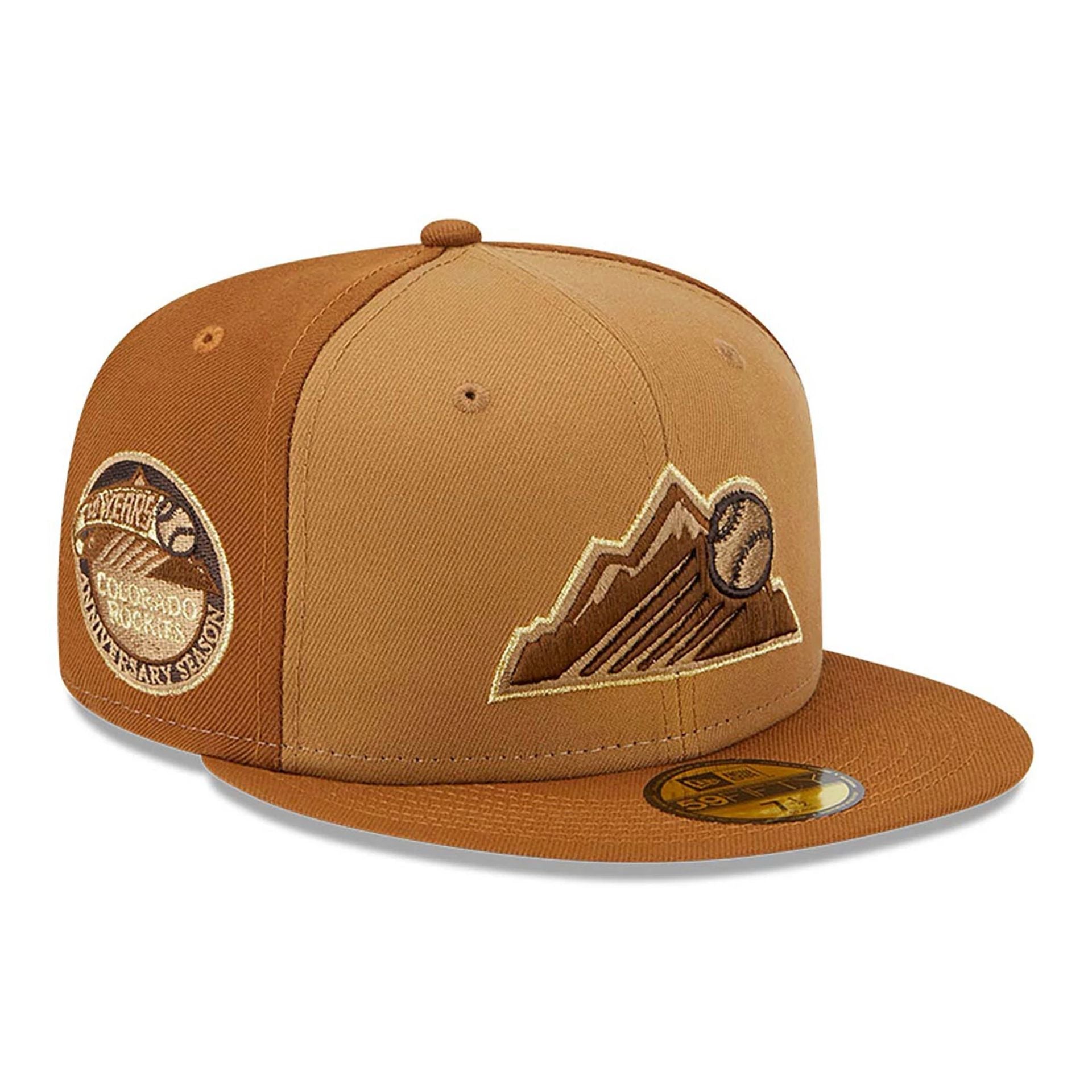 This is a Colorado Rockies Tri Tone Brown 59FIFTY Fitted Cap 1