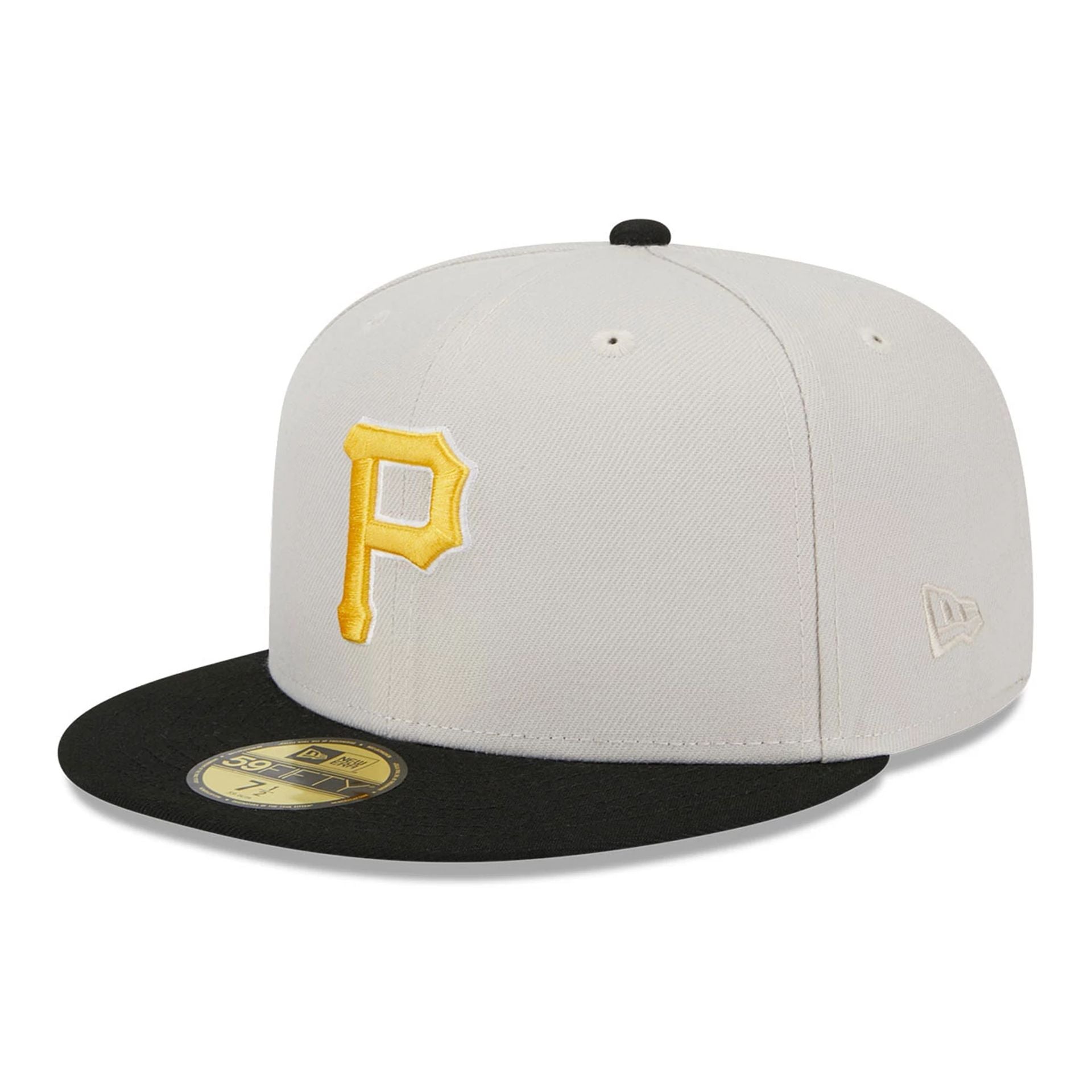 This is a Pittsburgh Pirates Varsity Letter Stone 59FIFTY Fitted Cap 1