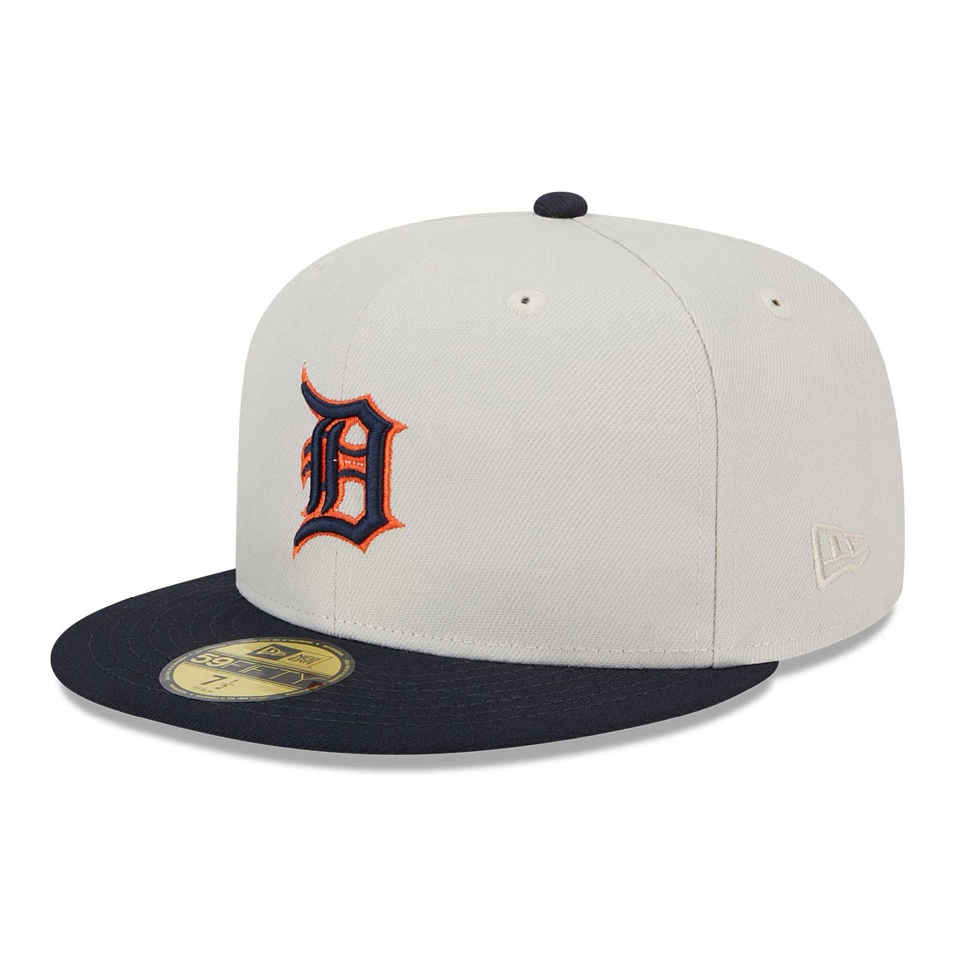 This is a Detroit Tigers Varsity Letter Stone 59FIFTY Fitted Cap 1