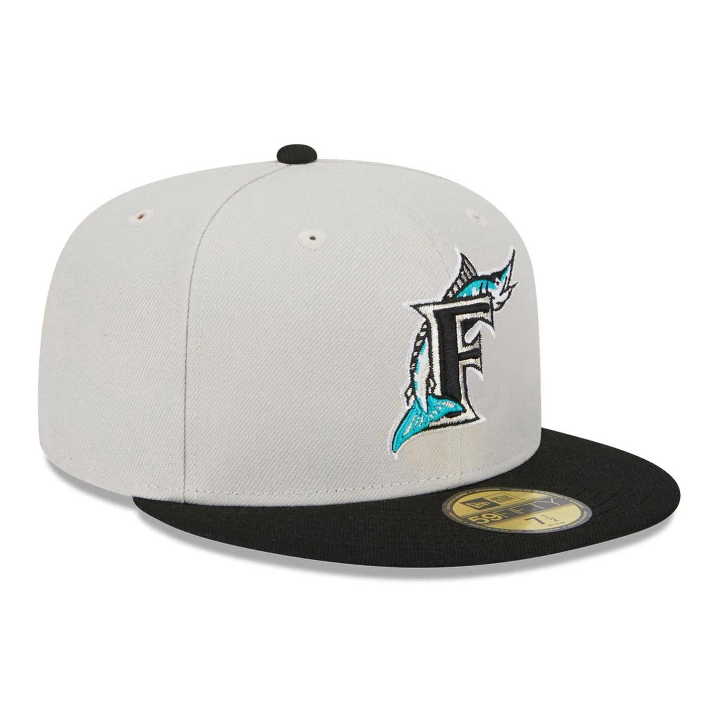 This is a Miami Marlins Varsity Letter Stone 59FIFTY Fitted Cap 3