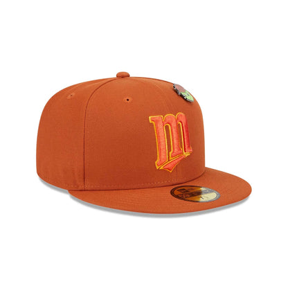 This is a Minnesota Twins Outer Space Orange 59FIFTY Fitted Cap 3