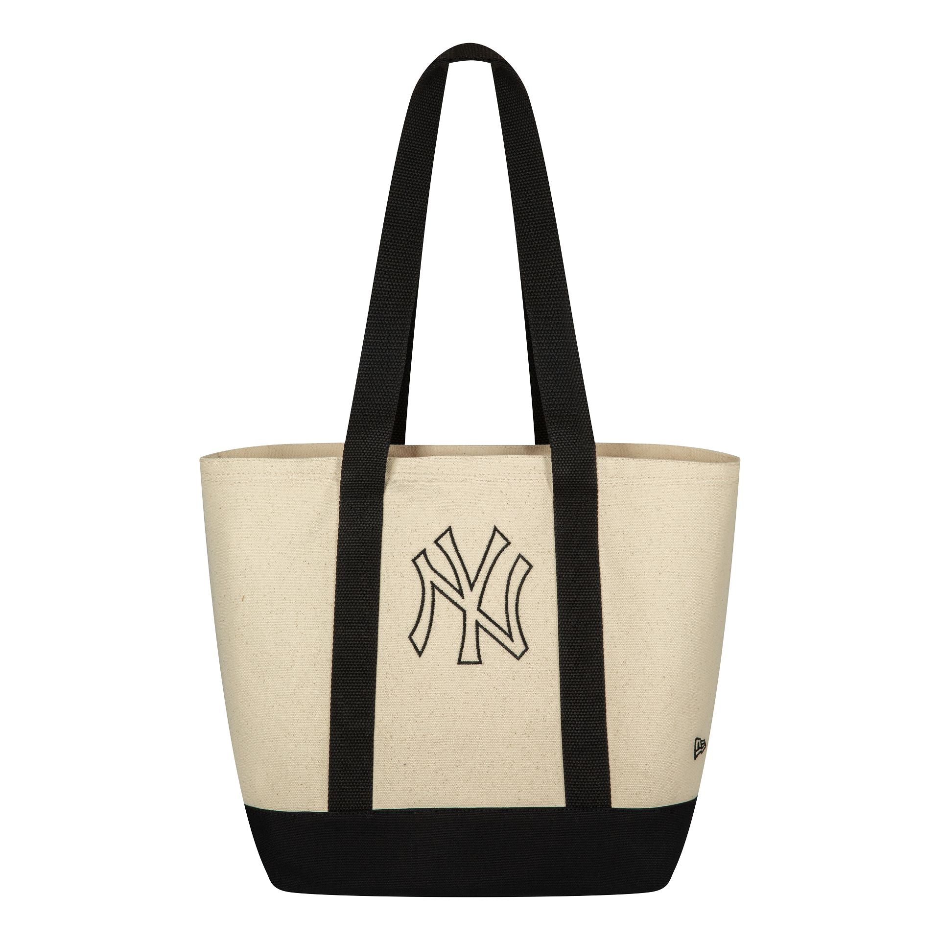 This is a New York Yankees Logo Light Beige Tote Bag 2