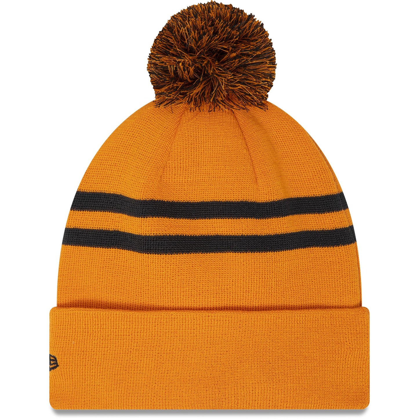 This is a McLaren Pom Orange Beanie Hat 2