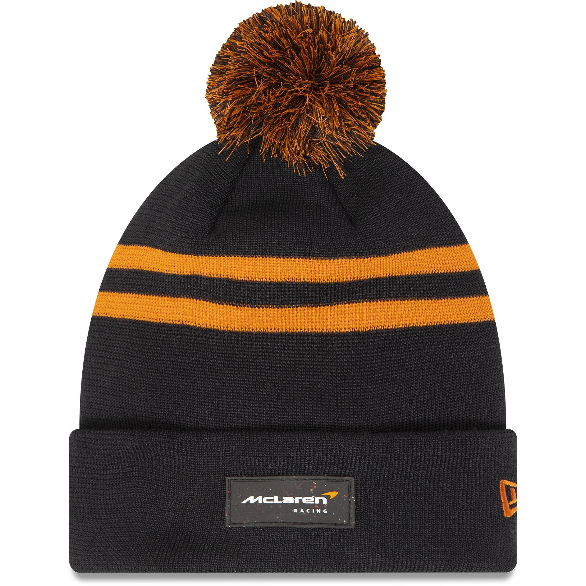 This is a McLaren Pom Black Beanie Hat 1