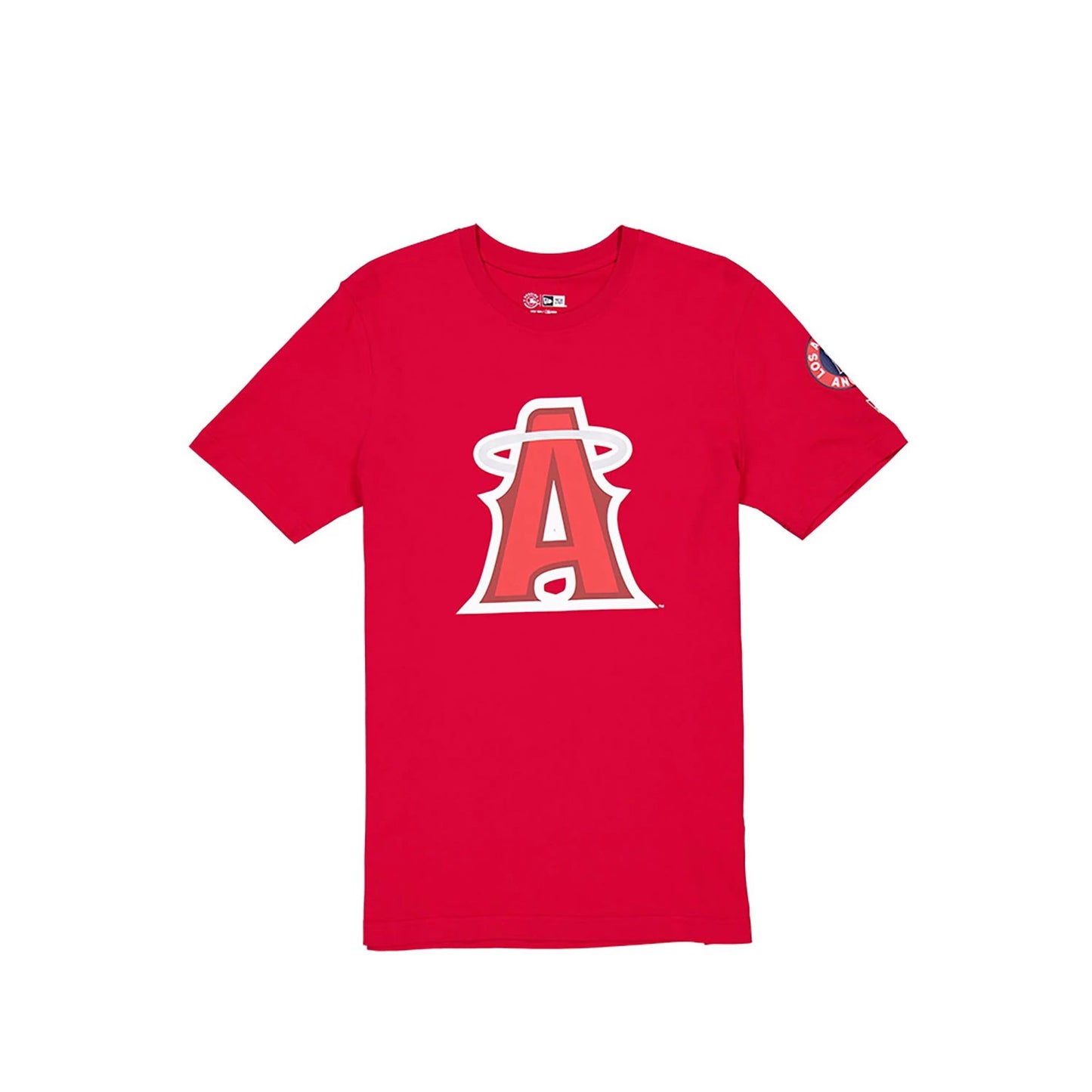 The Male model is wearing LA Angels MLB City Connect Red T-Shirt 1