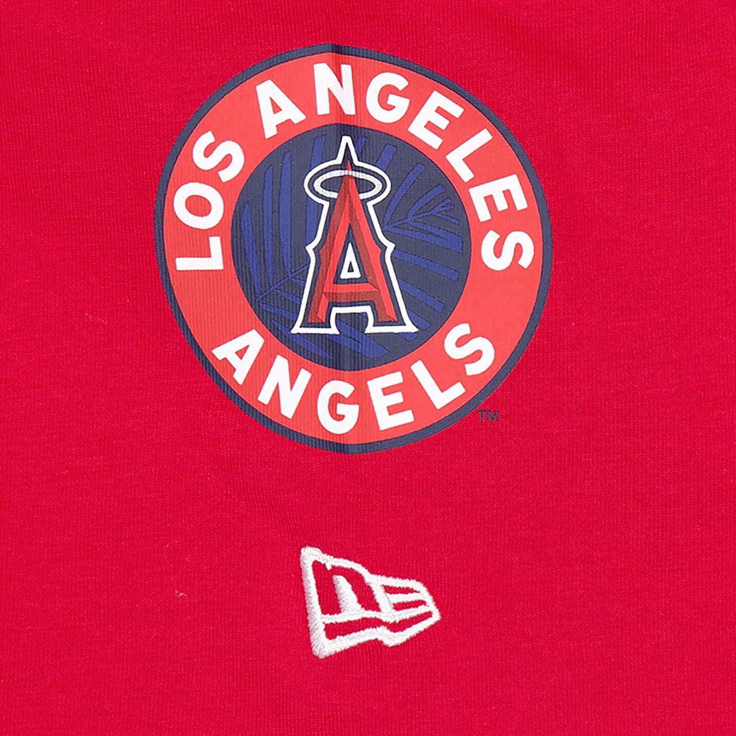 The Male model is wearing LA Angels MLB City Connect Red T-Shirt 3