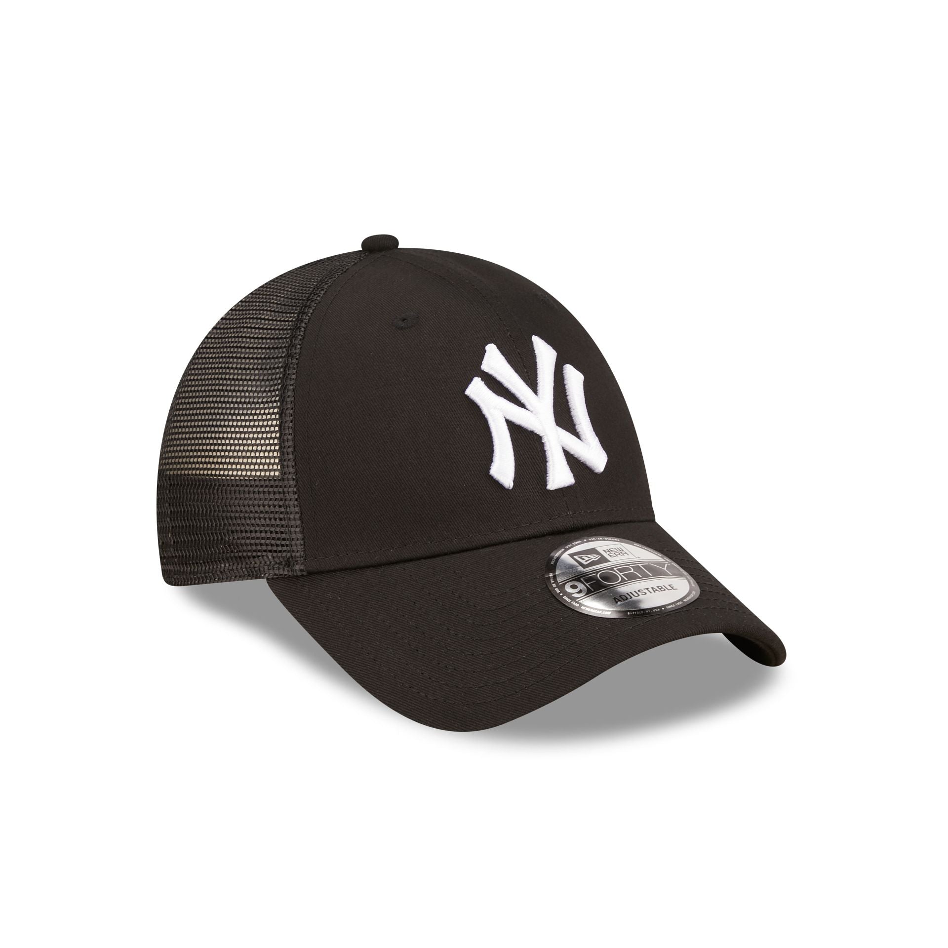 This is a New York Yankees Home Field Black 9FORTY A-Frame Trucker Cap 3