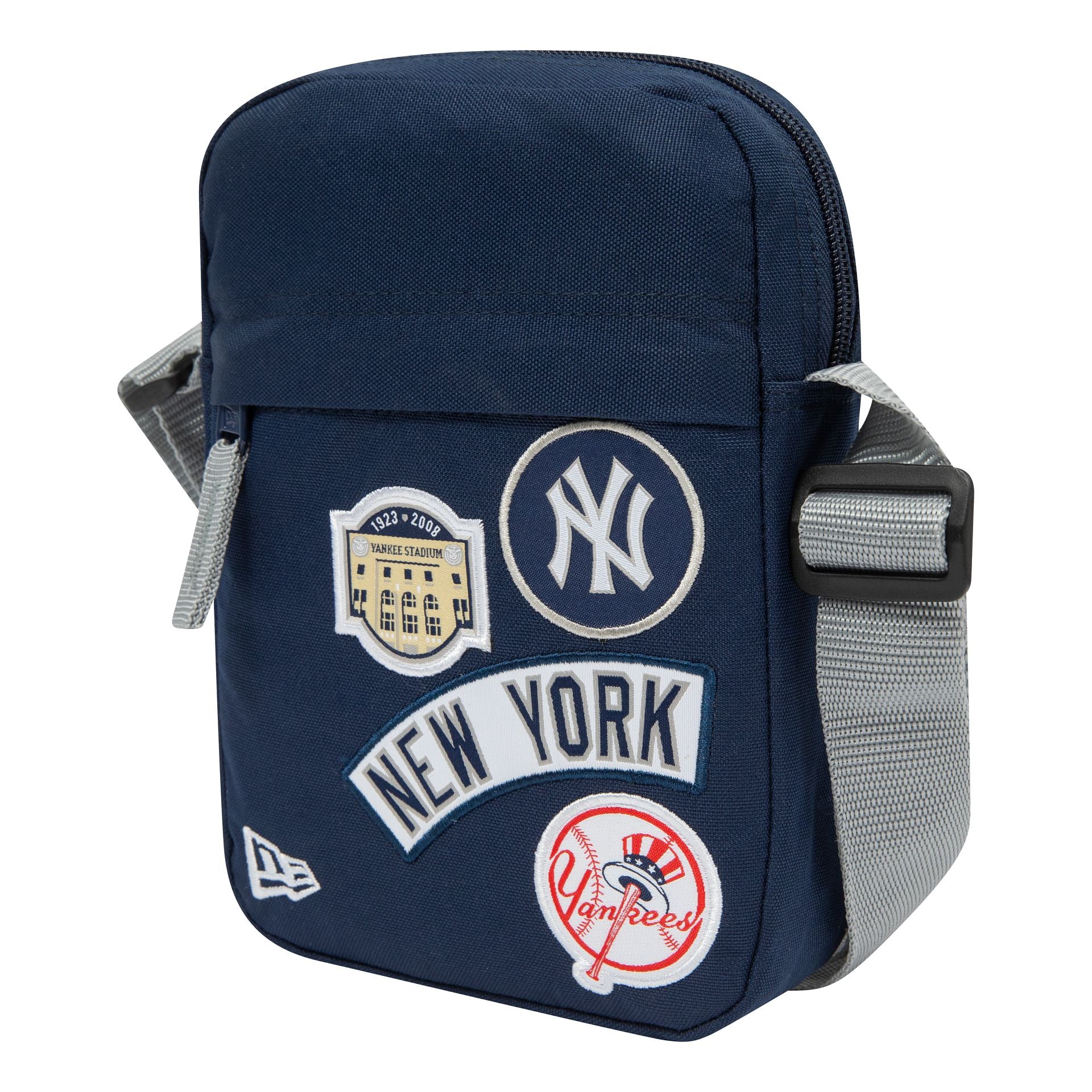 This is a New York Yankees MLB Patch Navy Side Bag 1