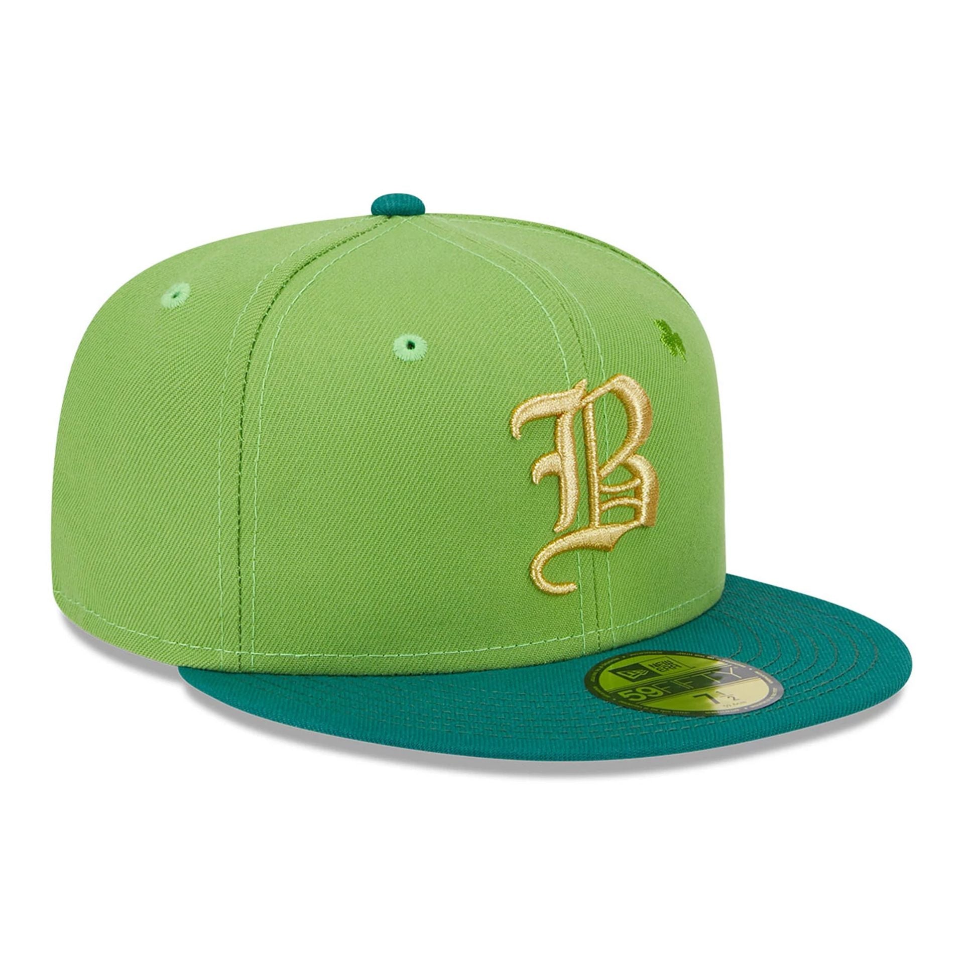 This is a Atlanta Braves Lucky Streak Green 59FIFTY Fitted Cap 4