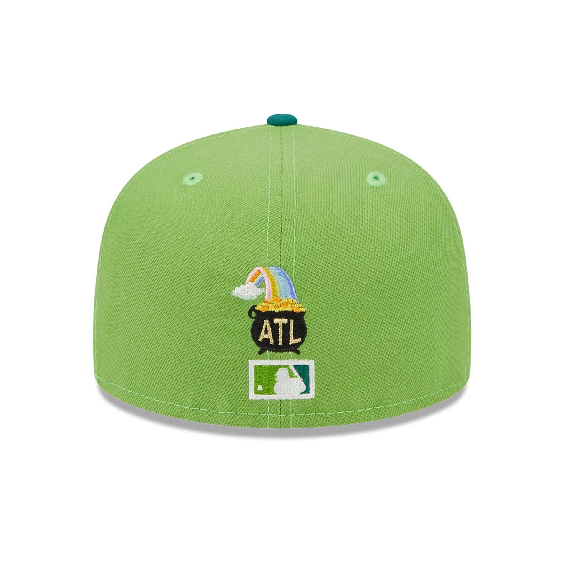 This is a Atlanta Braves Lucky Streak Green 59FIFTY Fitted Cap 5