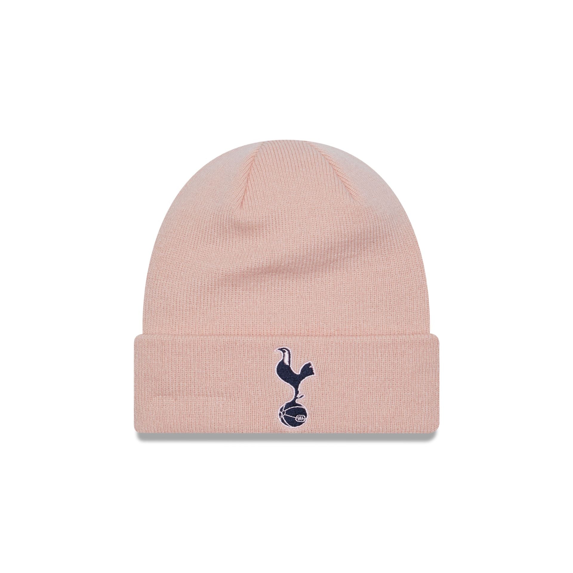 This is a Tottenham Hotspur FC Pink Cuff Knit Beanie Hat 1