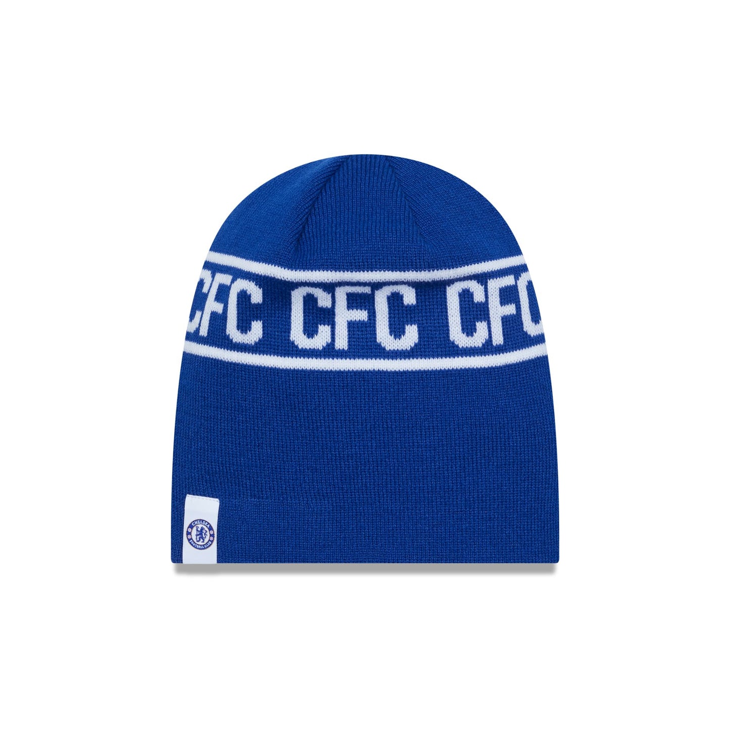 This is a Chelsea FC Letter Blue Bobble Knit Beanie Hat 3