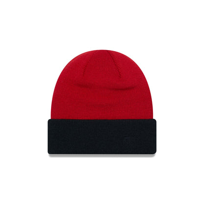 This is a AC Milan Pulse Youth Red Cuff Knit Beanie Hat 2