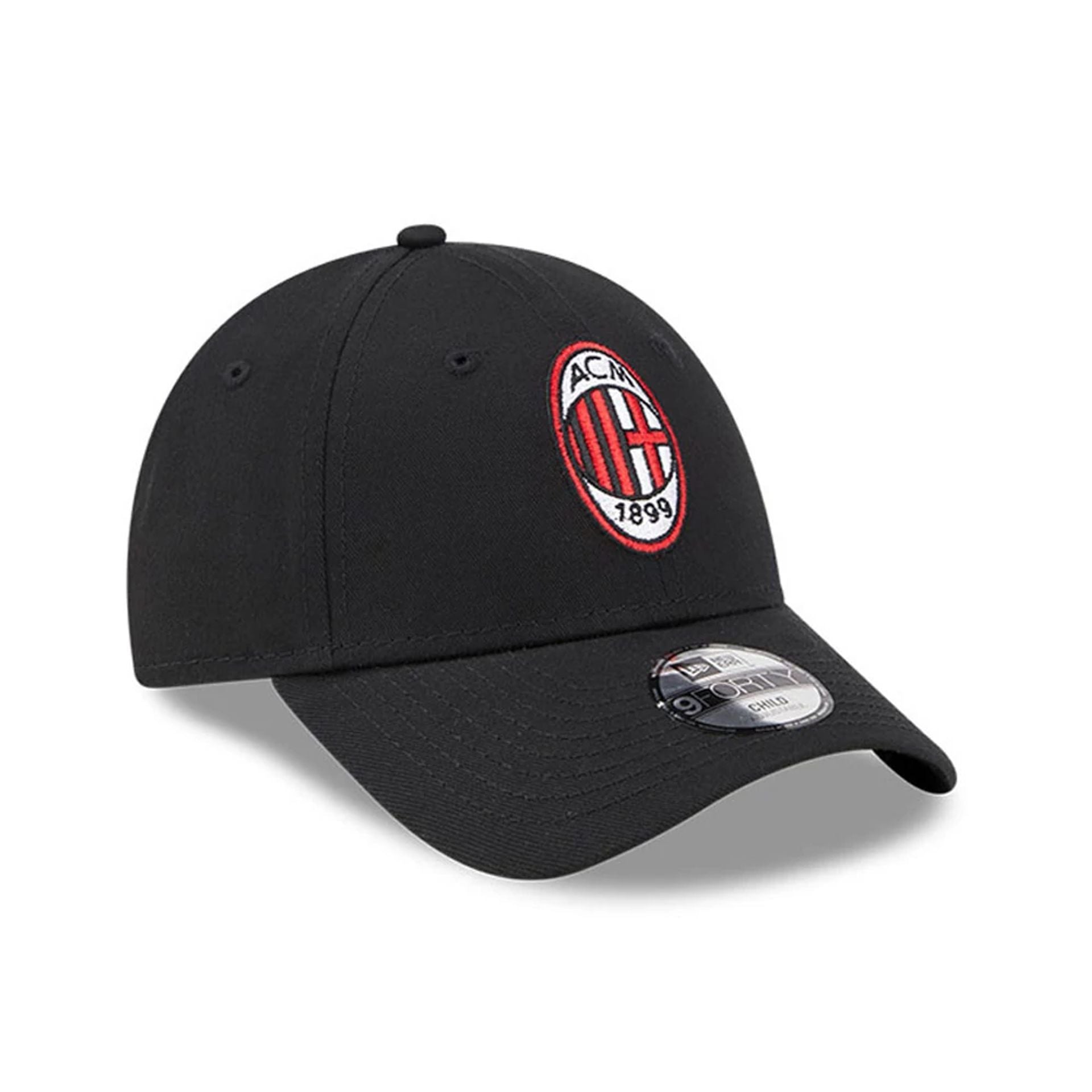 This is a AC Milan Child Black 9FORTY Adjustable Cap 3