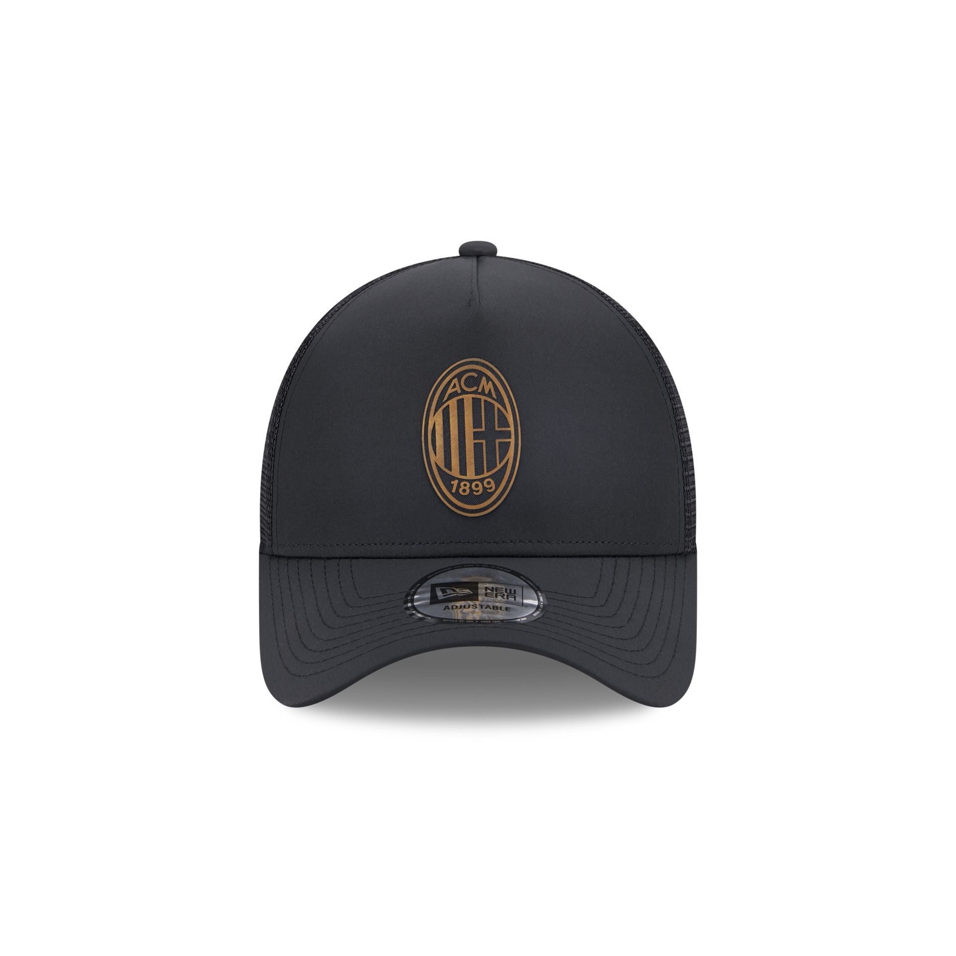 This is a AC Milan Black A-Frame Trucker Cap 2