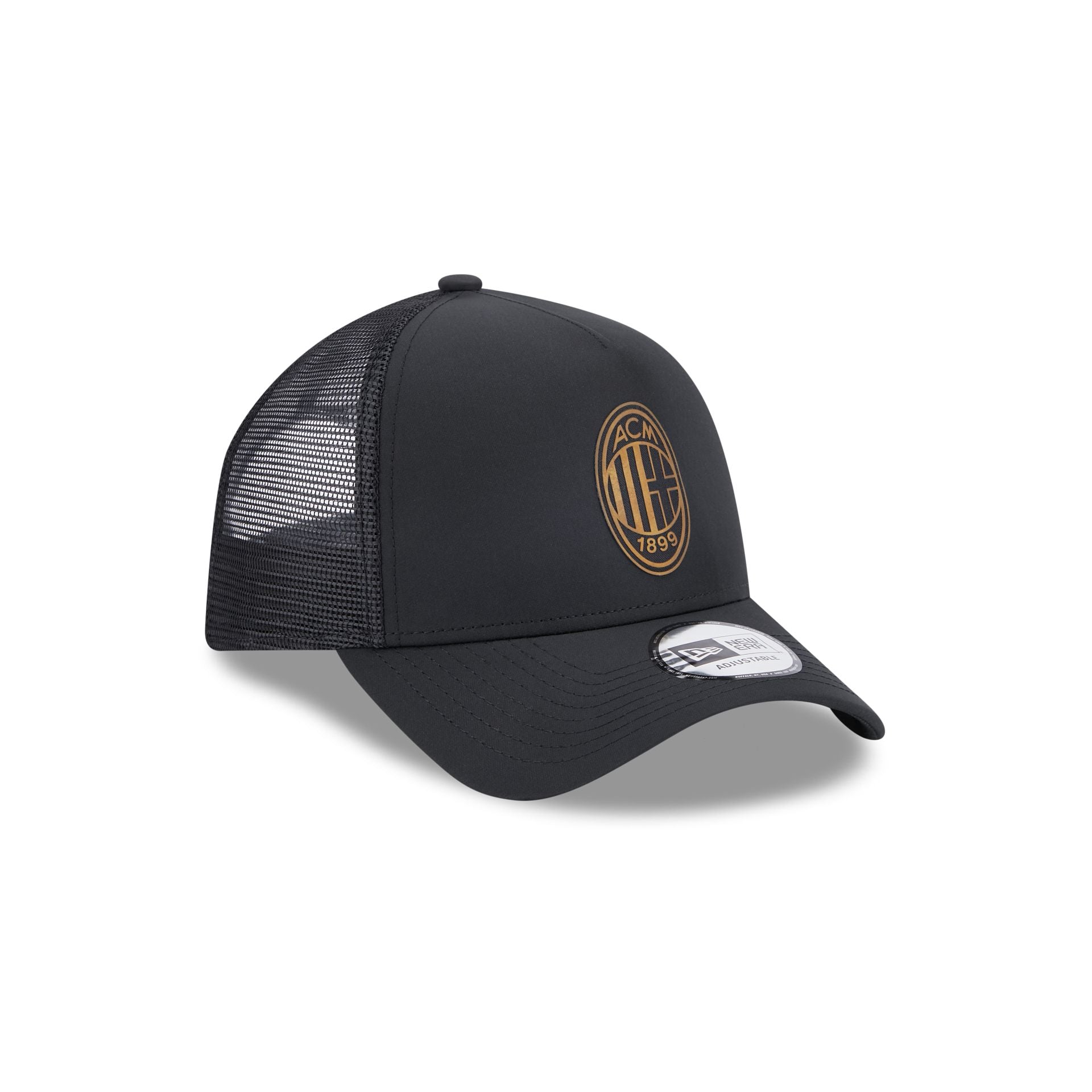 This is a AC Milan Black A-Frame Trucker Cap 1