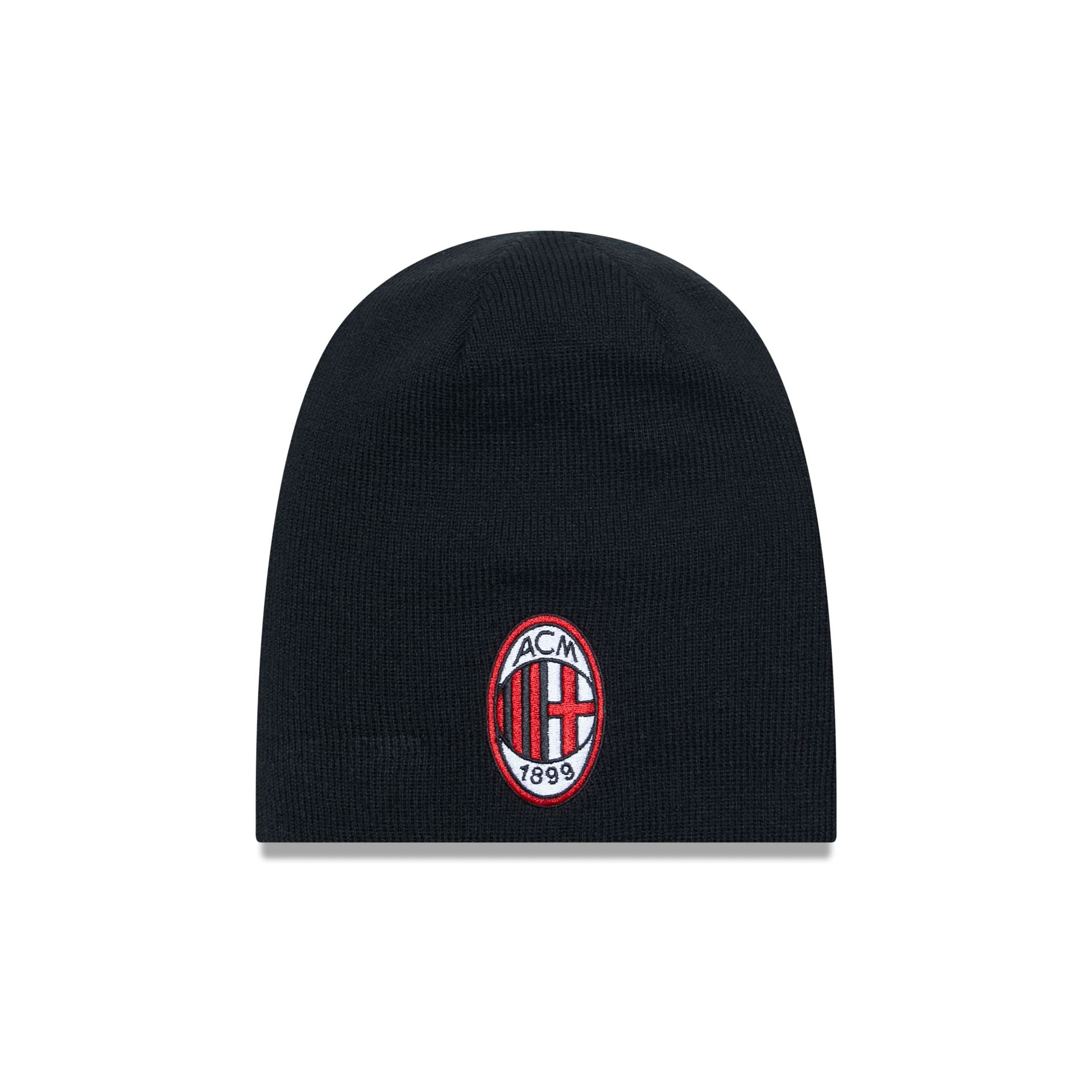 This is a AC Milan Black Cuff Knit Beanie Hat 1