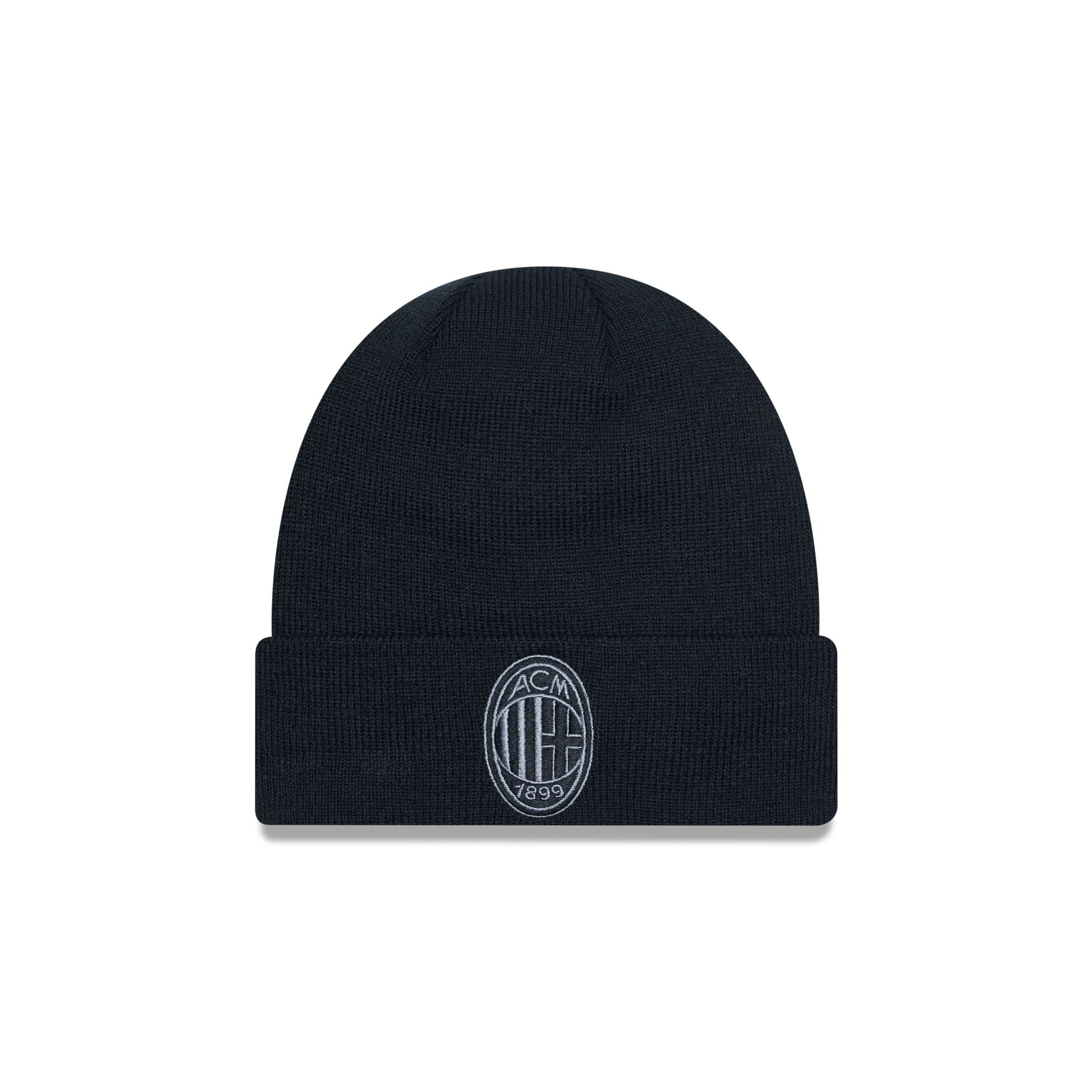 This is a AC Milan Polylana® Black Cuff Knit Beanie Hat 1