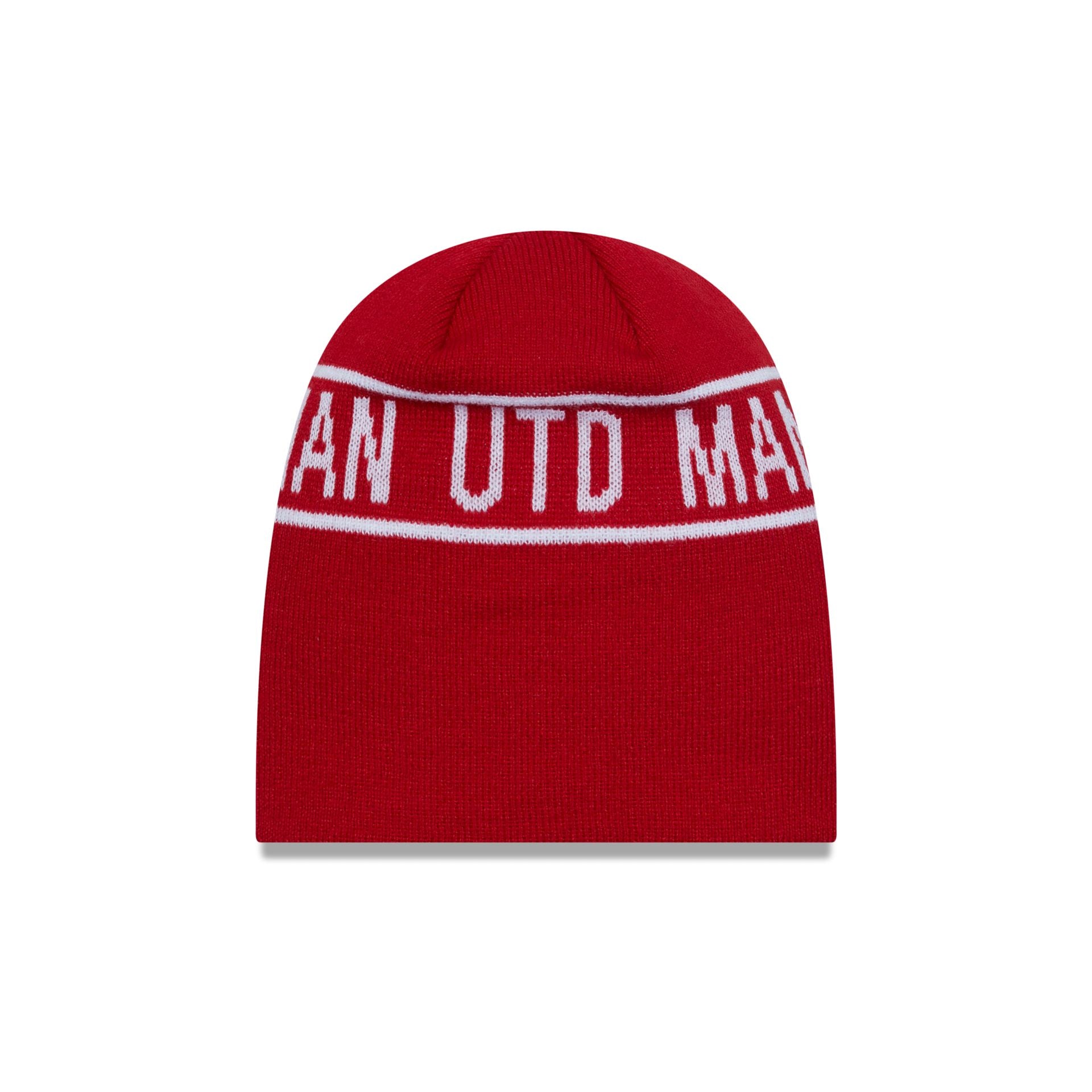 This is a Manchester United FC Red Cuff Knit Beanie Hat 2