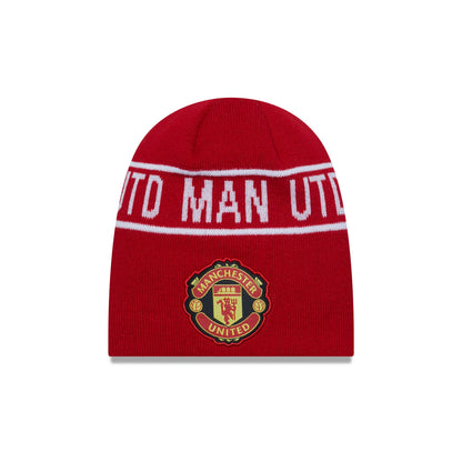 This is a Manchester United FC Red Cuff Knit Beanie Hat 3