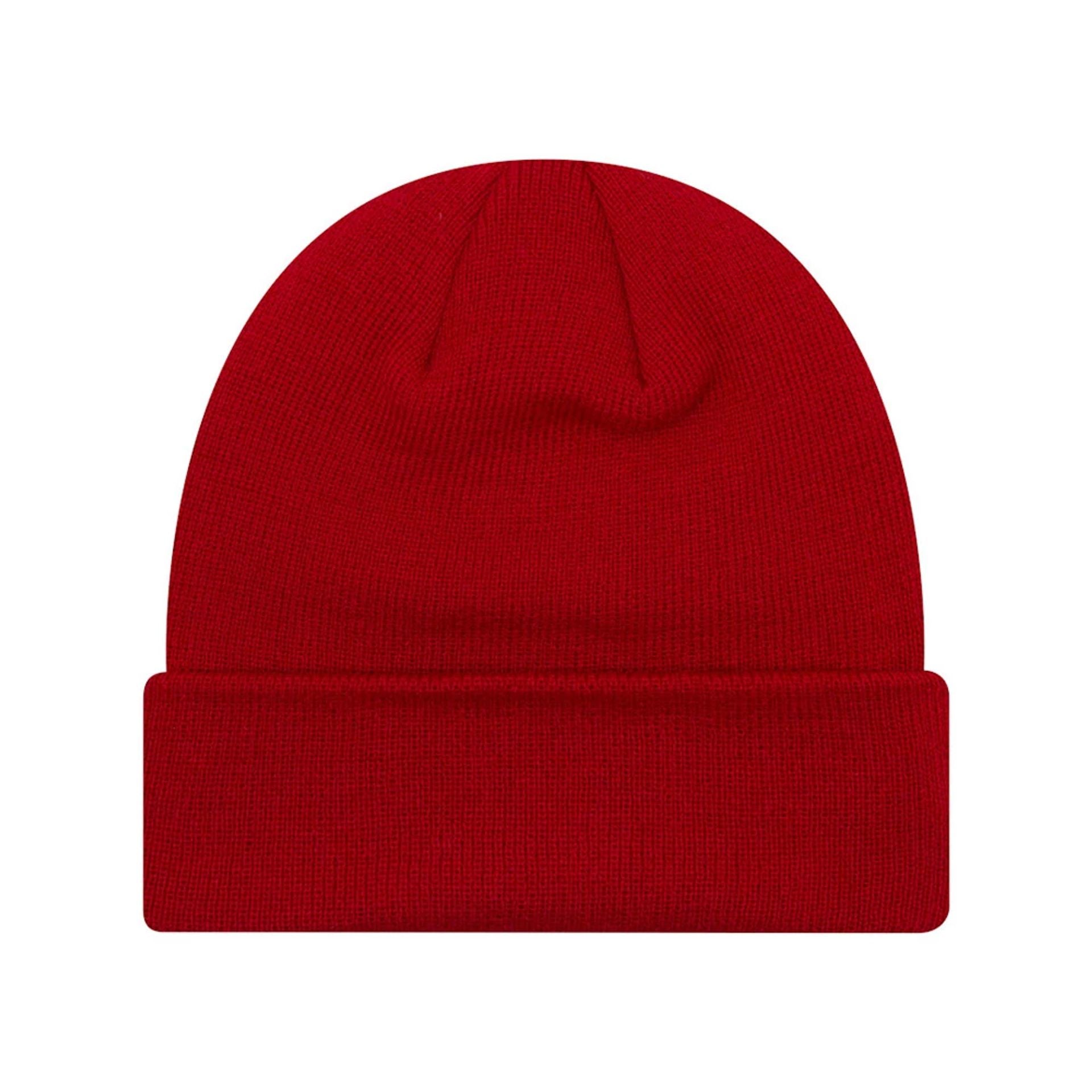 This is a Manchester United FC Youth Red Cuff Knit Beanie Hat 2