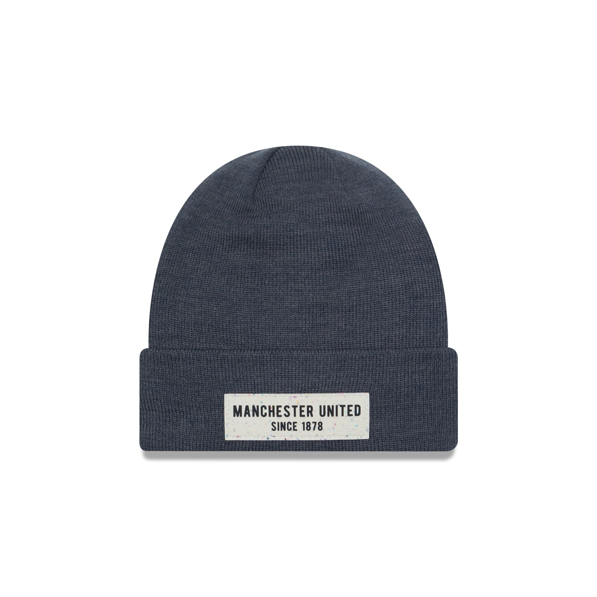 This is a Manchester United FC Polylana® Grey Cuff Knit Beanie Hat 1