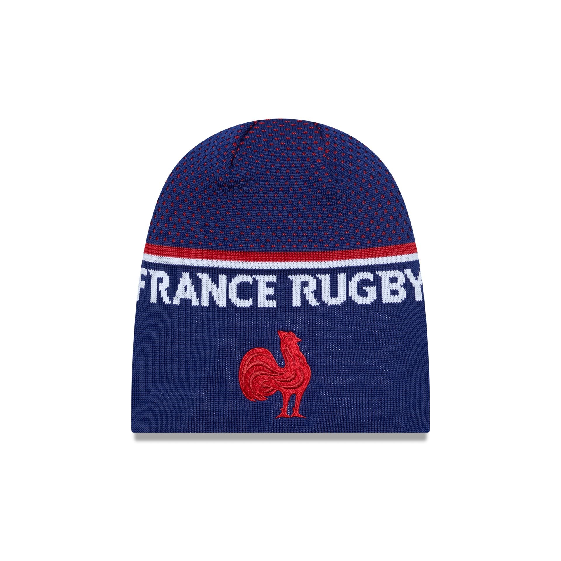 This is a French Federation Of Rugby Navy Cuff Knit Beanie Hat 1