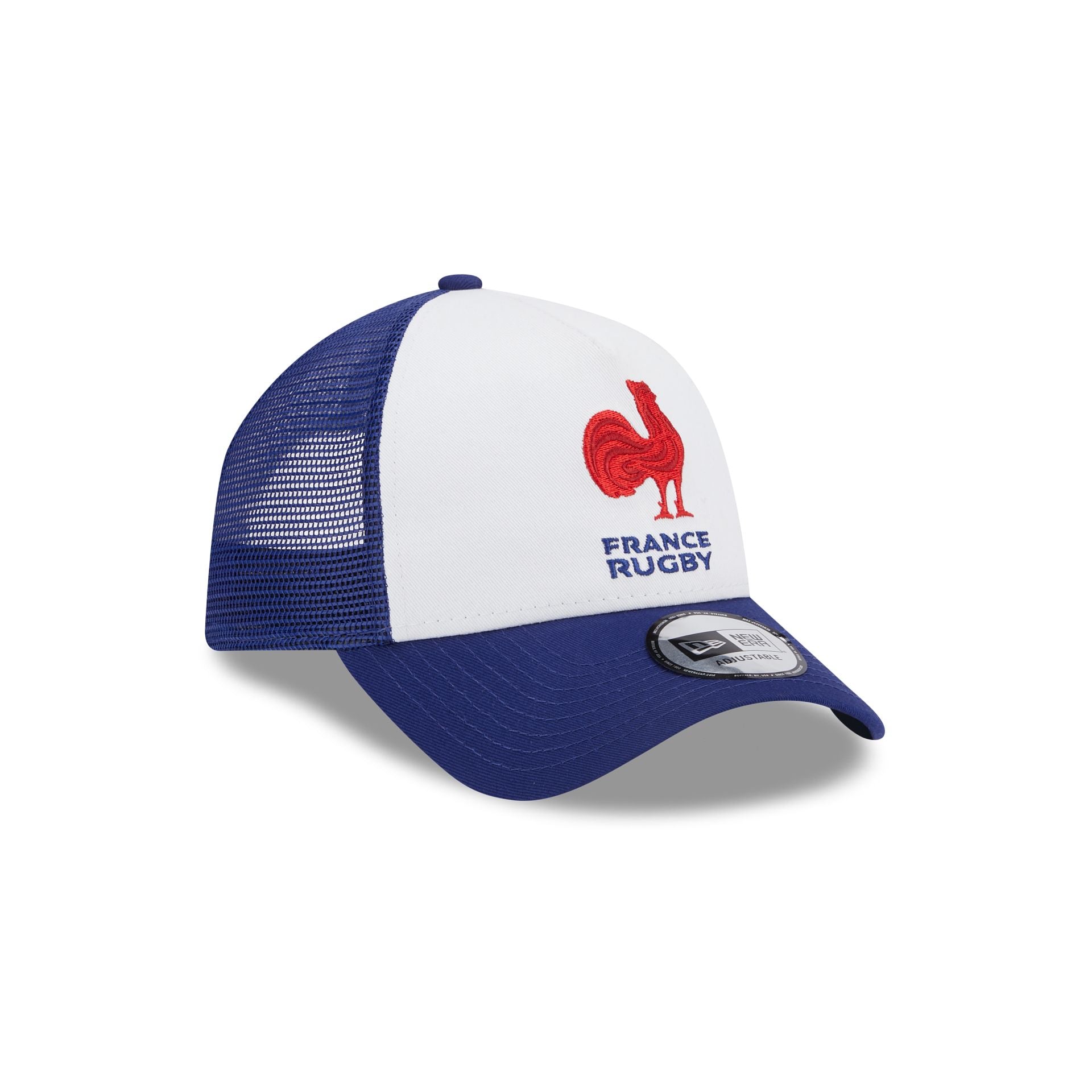 This is a French Federation Of Rugby Youth White A-Frame Trucker Cap 1