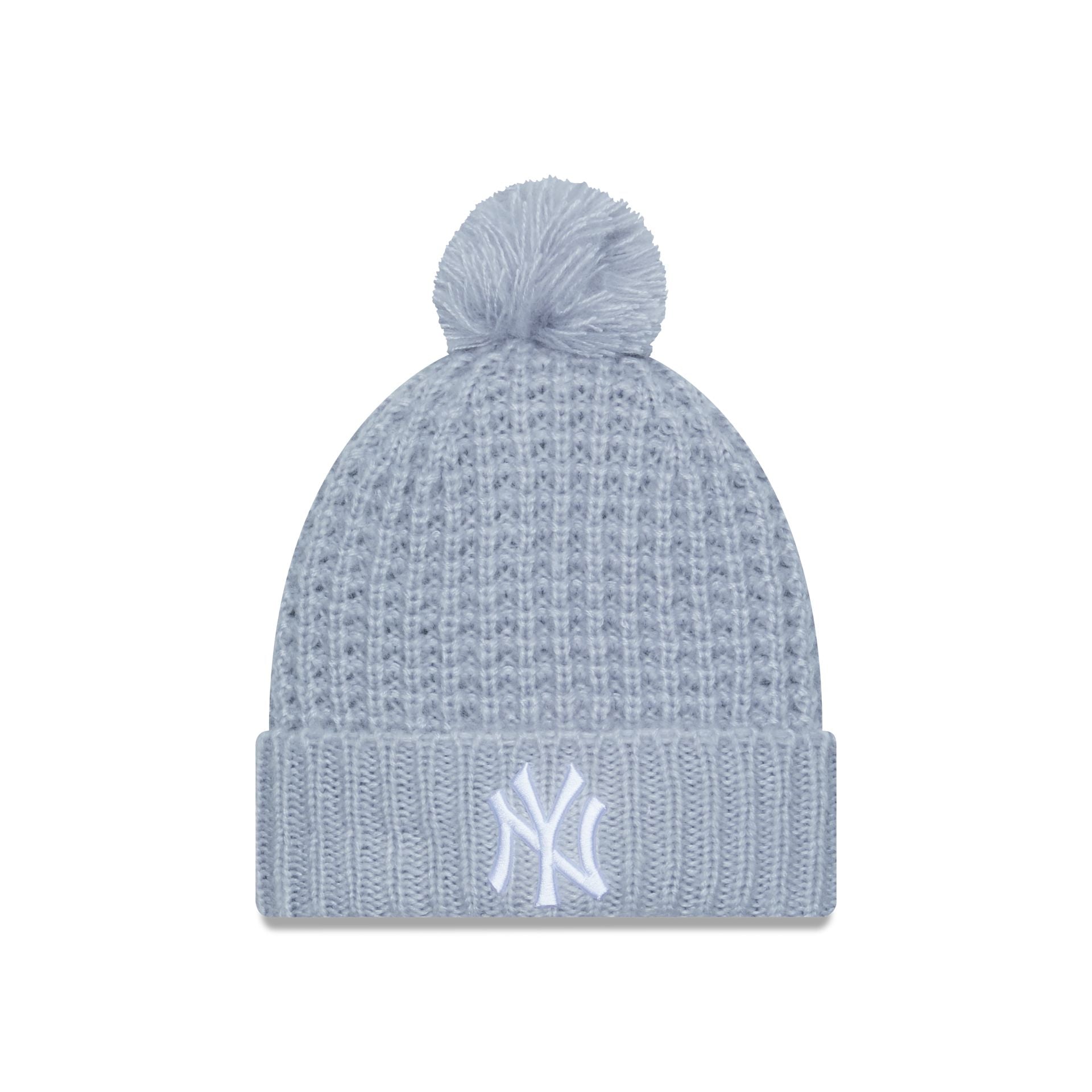 This is a New York Yankees Cosy Pom Womens Blue Beanie 1