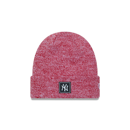 This is a New York Yankees Team Red Cuff Knit Beanie Hat 1