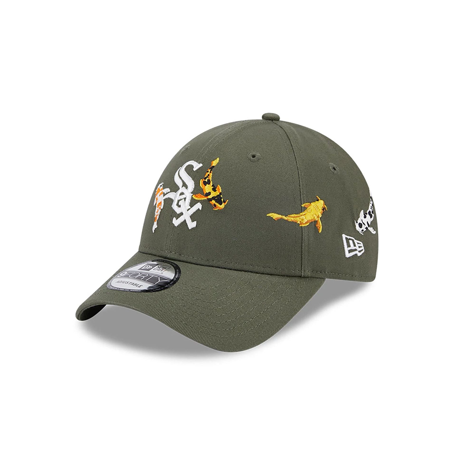 This is a Chicago White Sox Koi Fish Green 9FORTY Adjustable Cap 1