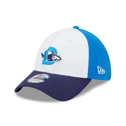 This is a Durham Bulls MiLB Theme Night Blue 39THIRTY Stretch Fit Cap 1