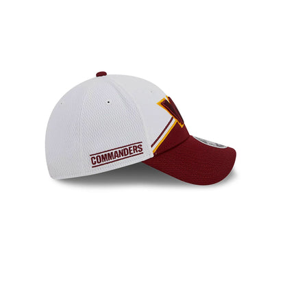 This is a Washington Commanders NFL Sideline 2023 White 9FORTY Stretch Snap Cap 7