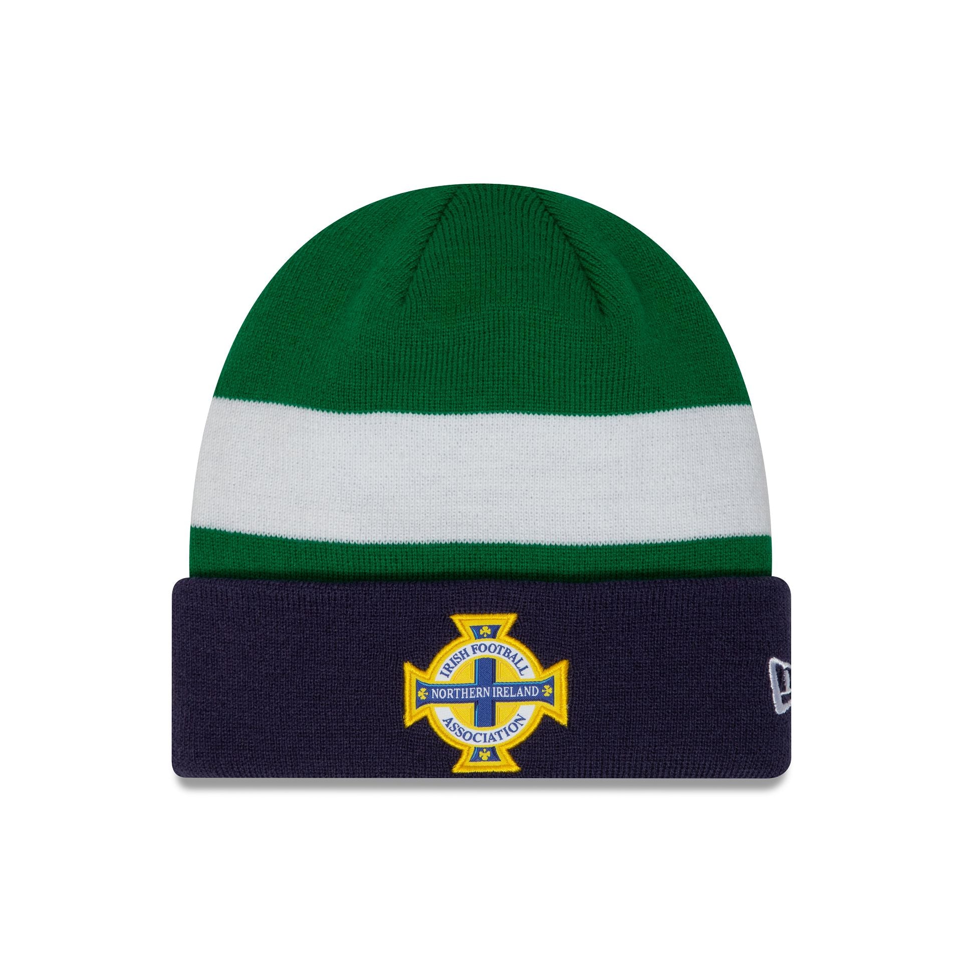 This is a Irish Football Association Green Cuff Knit Beanie Hat 1