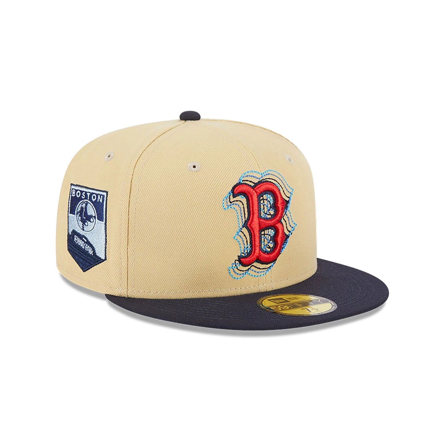 This is a Boston Red Sox Illusion Light Beige 59FIFTY Fitted cap 1