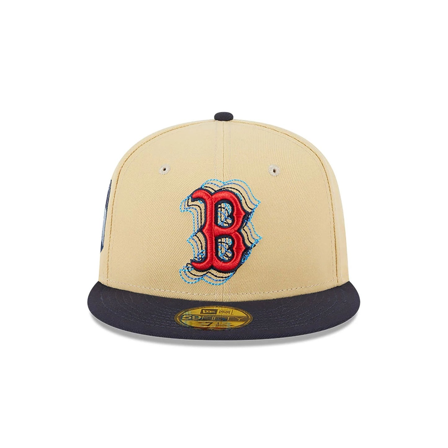 This is a Boston Red Sox Illusion Light Beige 59FIFTY Fitted cap 3