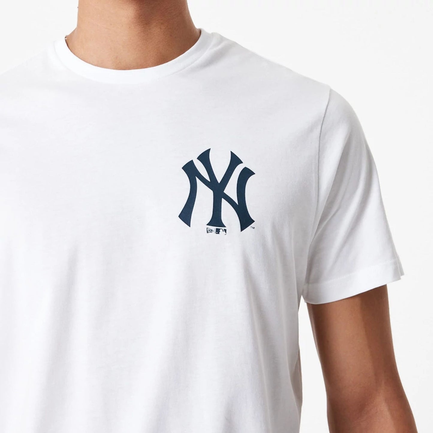 The Male model is wearing New York Yankees MLB City Graphic White T-Shirt 5