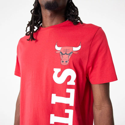 The Male model is wearing Chicago Bulls NBA Team Colour Red T-Shirt 6