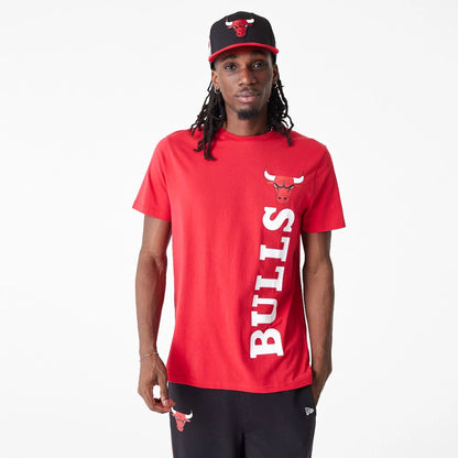 The Male model is wearing Chicago Bulls NBA Team Colour Red T-Shirt 7