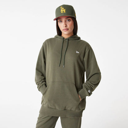 The Male model is wearing New Era Essential Green Pullover Hoodie 8