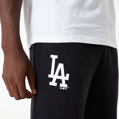 The Male model is wearing LA Dodgers MLB Essential Black Joggers 5