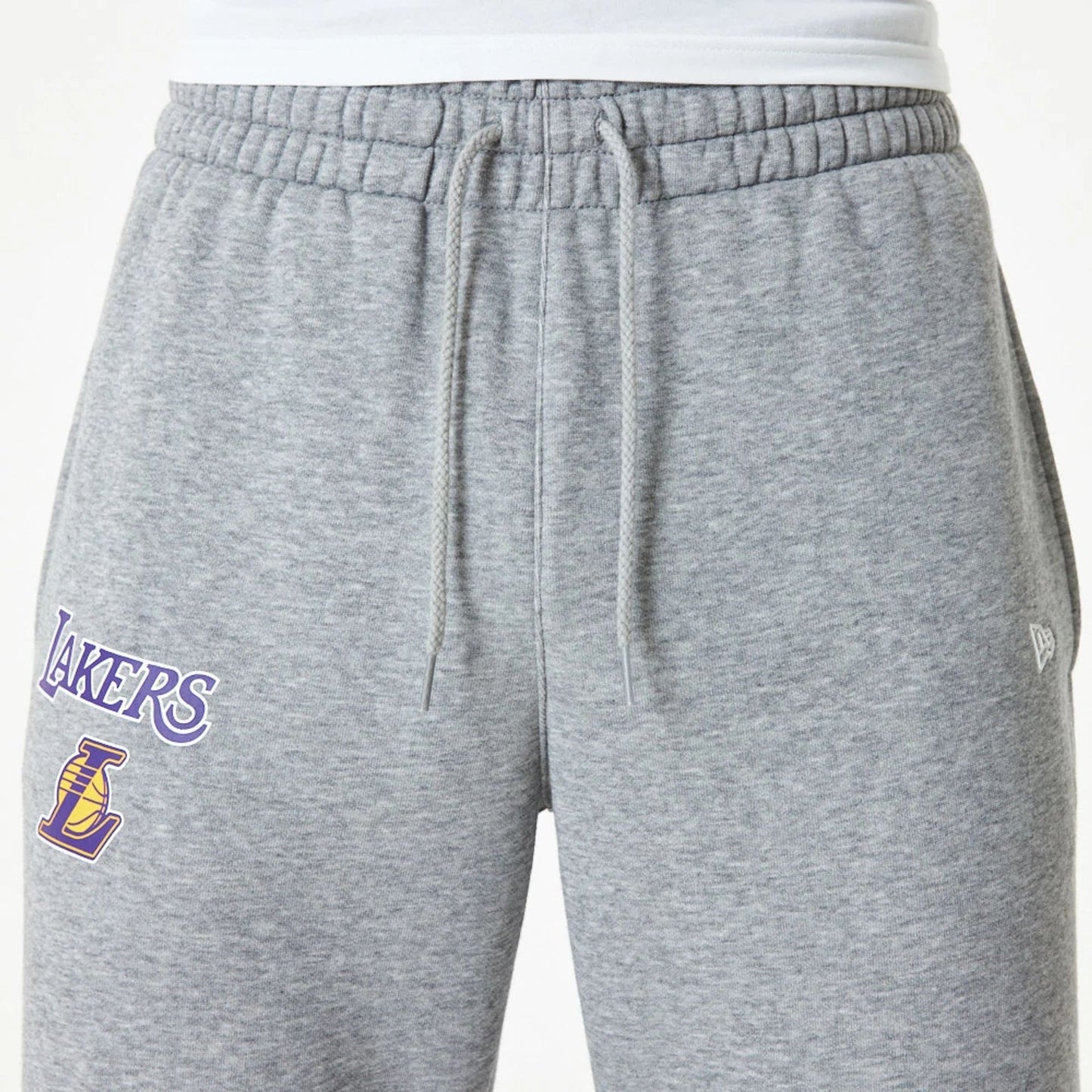 The Male model is wearing LA Lakers NBA Essential Grey Joggers 6