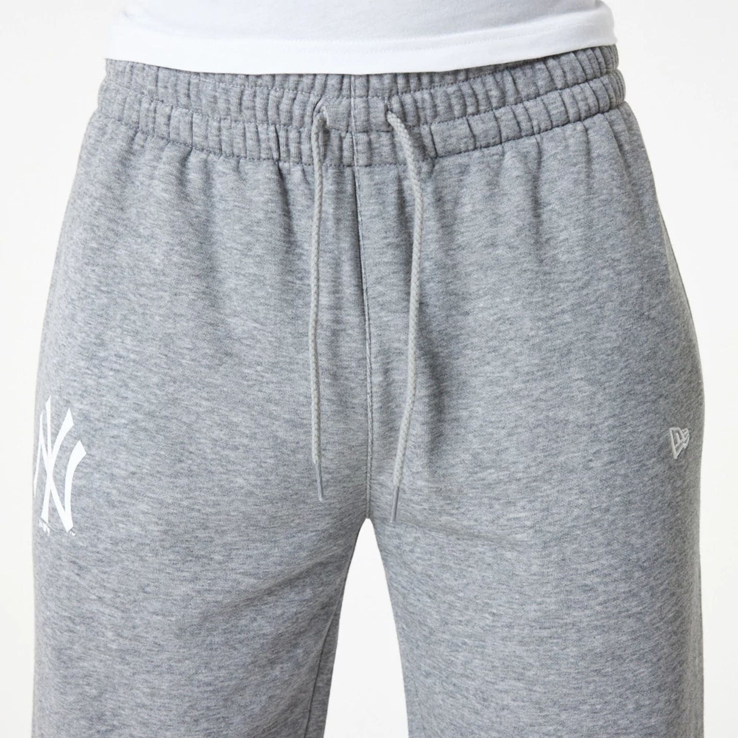 The Male model is wearing New York Yankees MLB Essential Grey Joggers 6