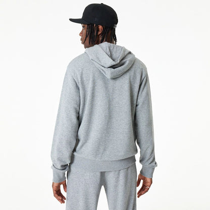 The Male model is wearing New Era Essential Grey Pullover Hoodie 8