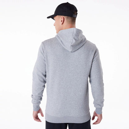 The Male model is wearing New York Yankees MLB Regular Grey Pullover Hoodie 8