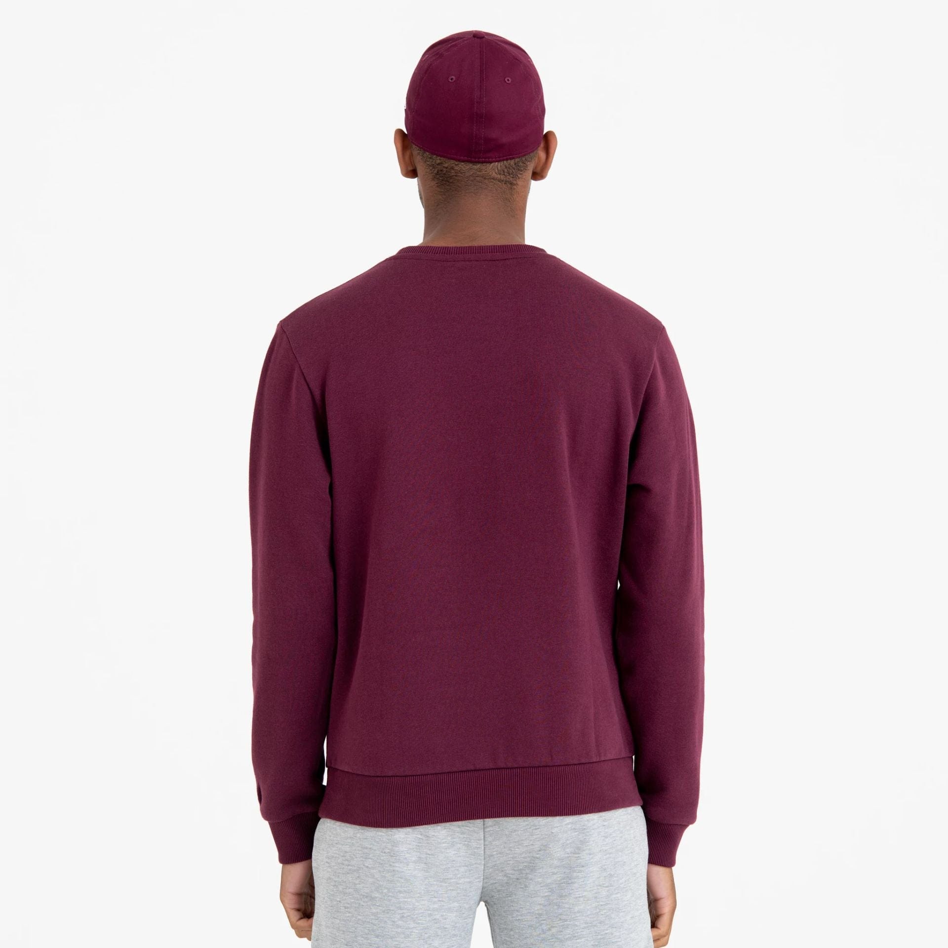 The Male model is wearing New York Yankees MLB Regular Dark Purple Crew Neck Sweatshirt 2