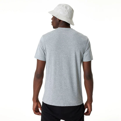 The Male model is wearing New Era Essential Grey T-Shirt 5