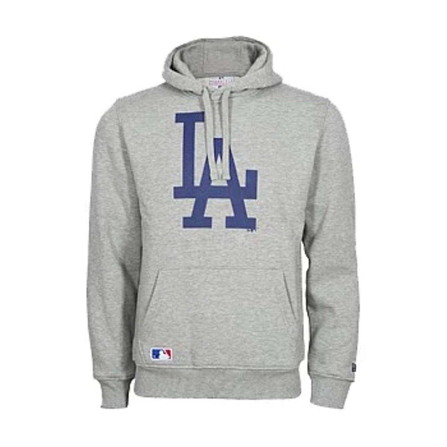 The Male model is wearing LA Dodgers MLB Regular Grey Pullover Hoodie 7