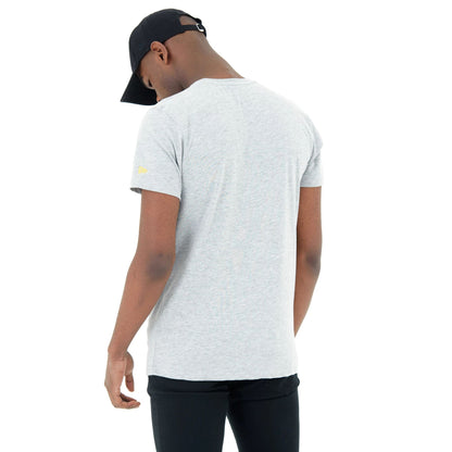 The Male model is wearing Golden State Warriors NBA Regular Grey T-Shirt 3