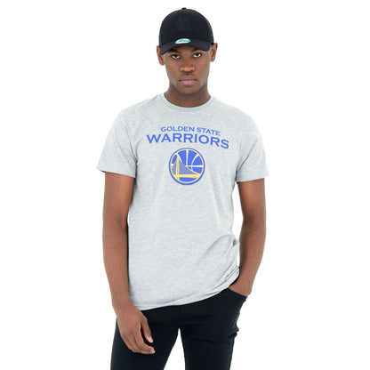 The Male model is wearing Golden State Warriors NBA Regular Grey T-Shirt 1